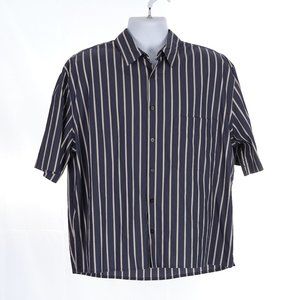 Vince Blue Striped Men's Button Down Shirt Large NWT